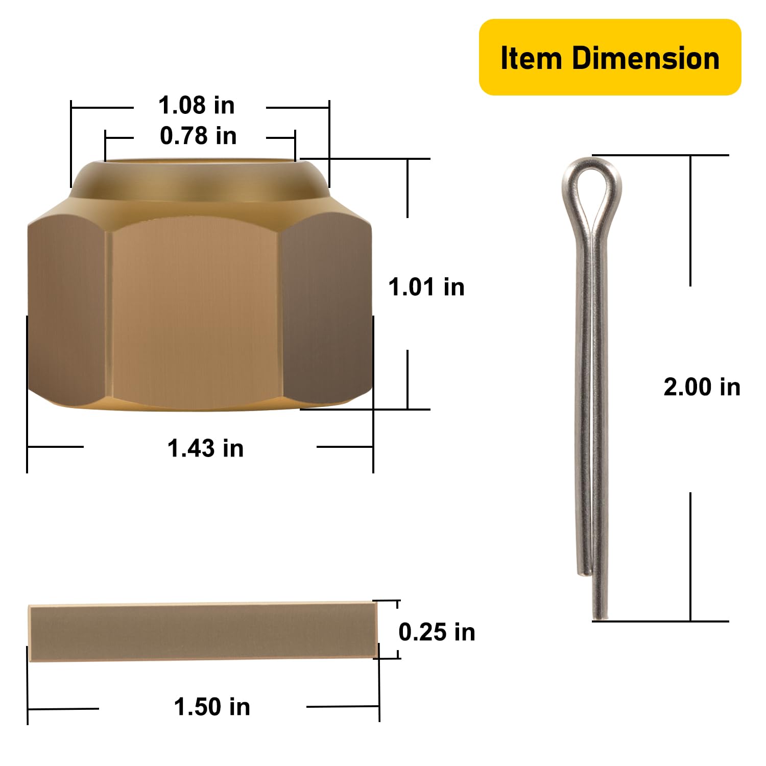 Amazon.co.jp: Camoo 5008 プロペラナットキット 真鍮ボートプロペラ